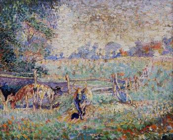 Emile Claus : Cows in the Pasture